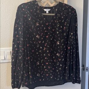 Time and tru Floral V-Neck Blouse